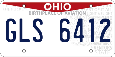 OH license plate GLS6412