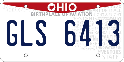 OH license plate GLS6413