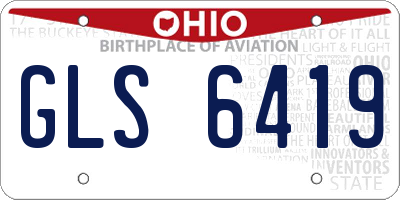 OH license plate GLS6419