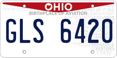 OH license plate GLS6420