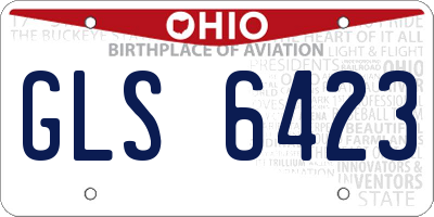OH license plate GLS6423