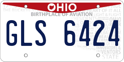 OH license plate GLS6424