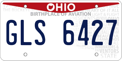 OH license plate GLS6427