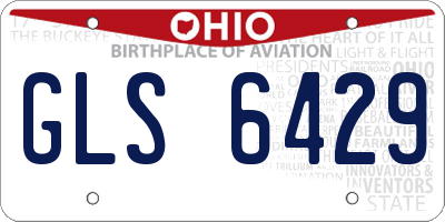 OH license plate GLS6429