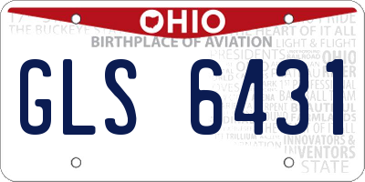 OH license plate GLS6431