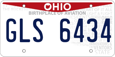 OH license plate GLS6434