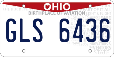 OH license plate GLS6436