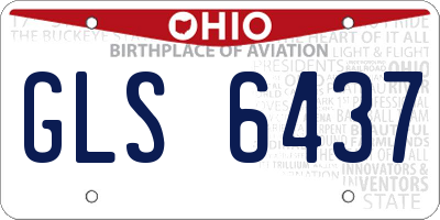 OH license plate GLS6437