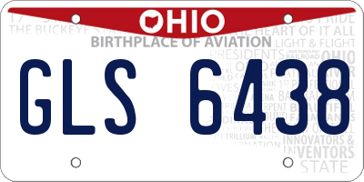 OH license plate GLS6438