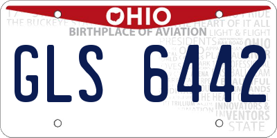 OH license plate GLS6442