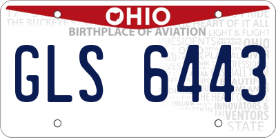 OH license plate GLS6443