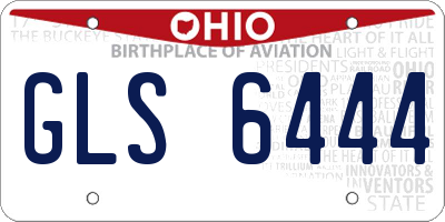 OH license plate GLS6444