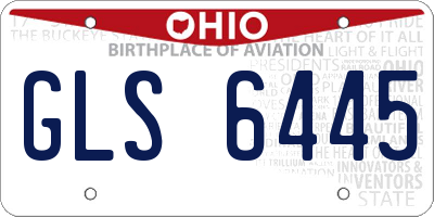 OH license plate GLS6445
