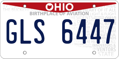 OH license plate GLS6447
