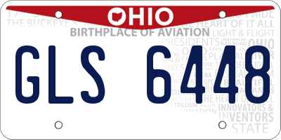 OH license plate GLS6448