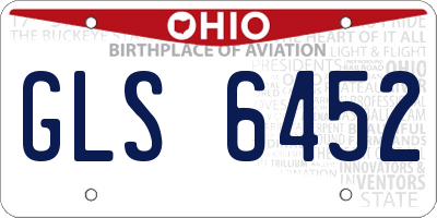 OH license plate GLS6452
