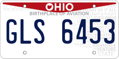 OH license plate GLS6453