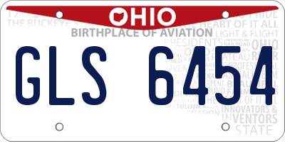 OH license plate GLS6454