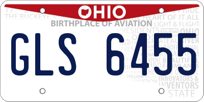 OH license plate GLS6455
