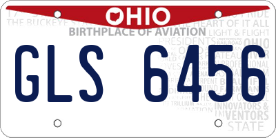 OH license plate GLS6456