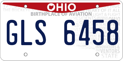 OH license plate GLS6458