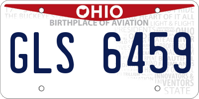 OH license plate GLS6459