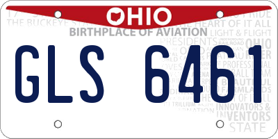 OH license plate GLS6461