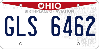 OH license plate GLS6462