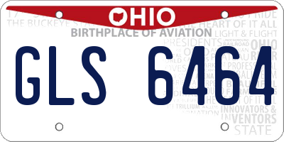 OH license plate GLS6464