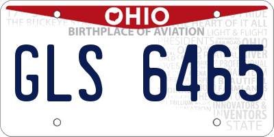 OH license plate GLS6465