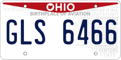 OH license plate GLS6466
