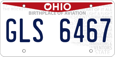 OH license plate GLS6467