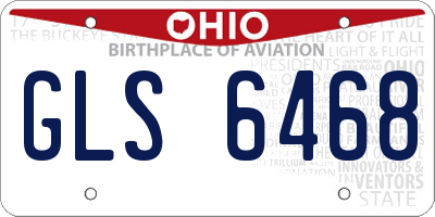 OH license plate GLS6468