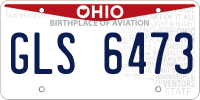 OH license plate GLS6473
