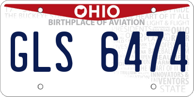 OH license plate GLS6474