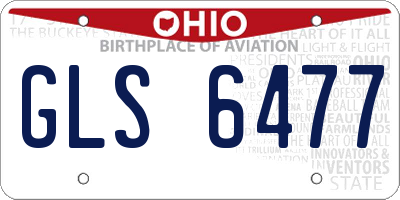 OH license plate GLS6477