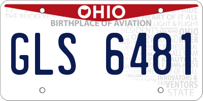 OH license plate GLS6481