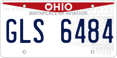 OH license plate GLS6484