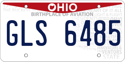 OH license plate GLS6485
