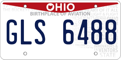 OH license plate GLS6488