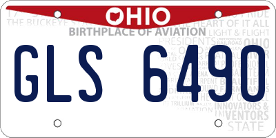 OH license plate GLS6490