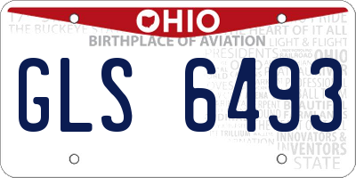 OH license plate GLS6493