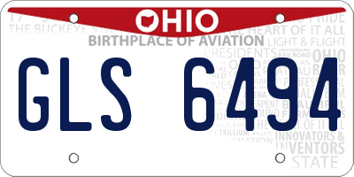 OH license plate GLS6494