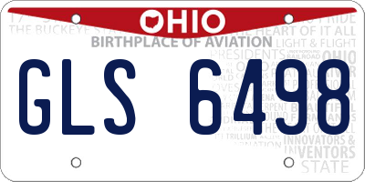 OH license plate GLS6498