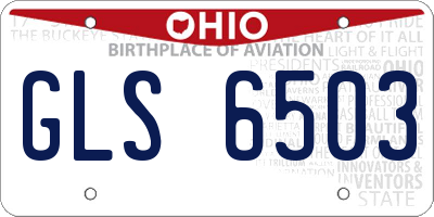 OH license plate GLS6503