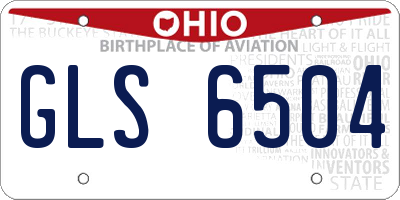OH license plate GLS6504