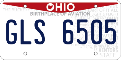 OH license plate GLS6505