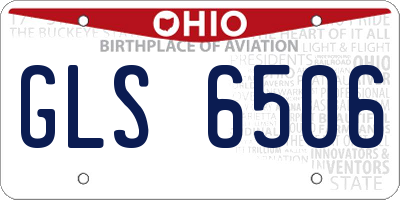 OH license plate GLS6506