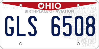 OH license plate GLS6508