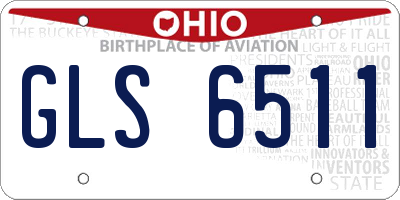 OH license plate GLS6511